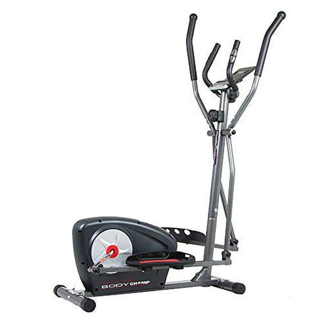 Body Champ Magnetic Adjustable Elliptical Machine Trainer with LCD Monitor