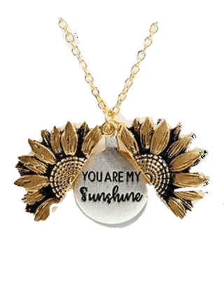 Sunflower necklace that opens best sale