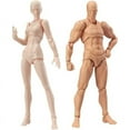 thumbnail image 1 of Body Doll, Artists Manikin Blockhead Jointed Mannequin Drawing Figures Male+Female Set (Skin Color), 1 of 7