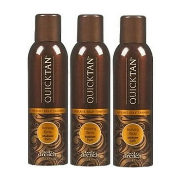 Body Drench QuickTan Bronzing Spray Instant Self Tanner, Medium/Dark, 6oz, 3 Pack