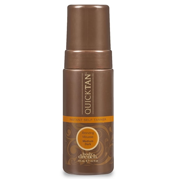 Body Drench QuickTan Sunless Self Tanner Mousse, Medium Dark, 4.2 oz / 124 ml