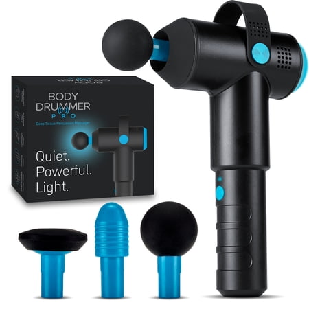 Body Drummer Pro - Deep Tissue Therapeutic Massage Gun with 3 Impact Heads