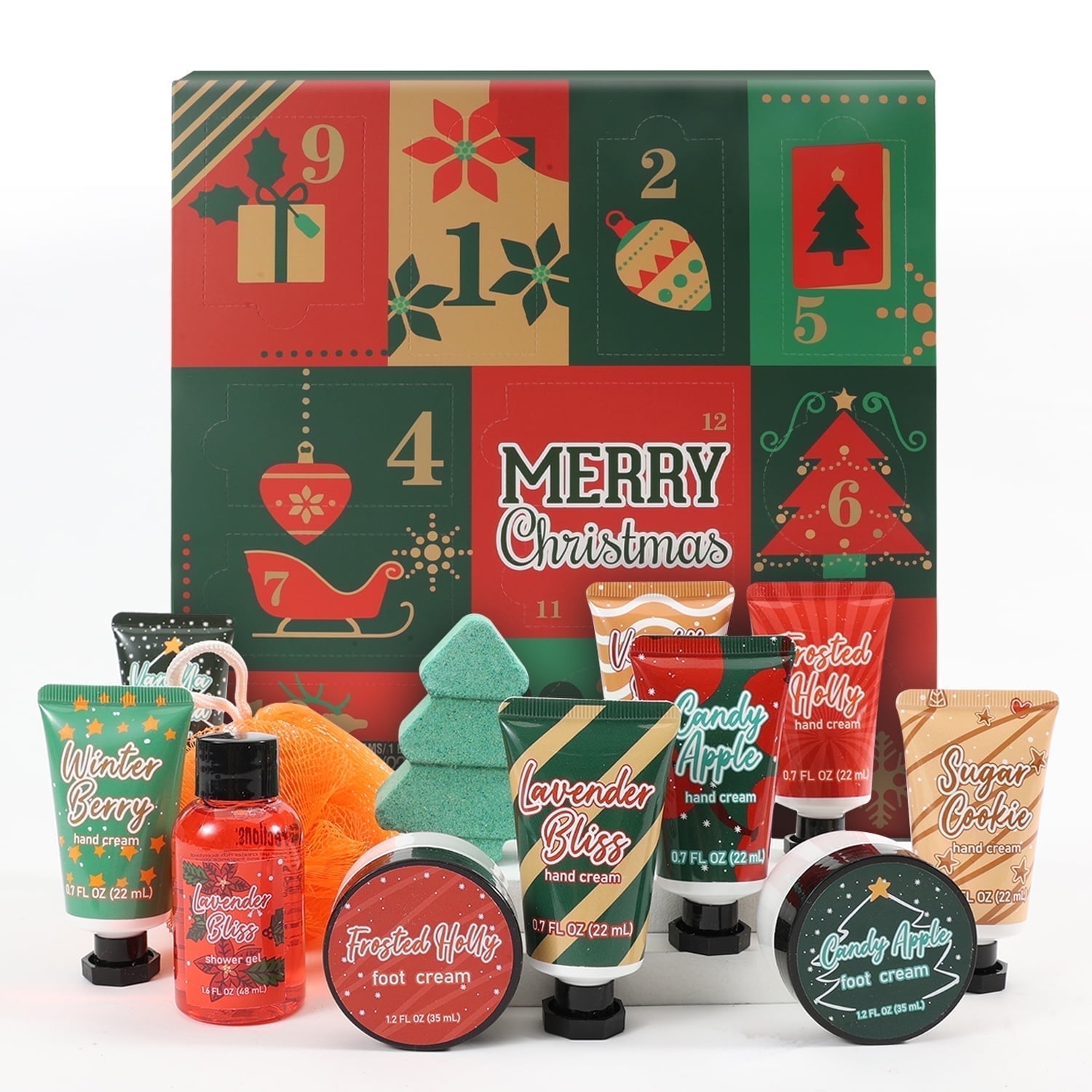 Body & Earth Christmas Advent Calendar 2024 - Bath Gift Sets for