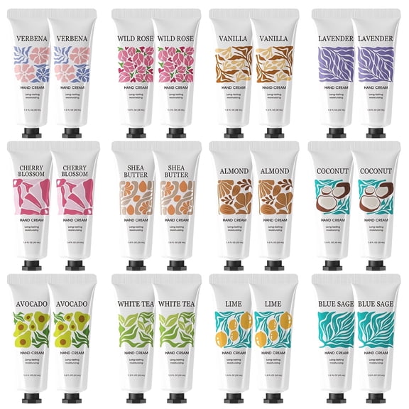 Body & Earth Hand Cream Valentine's Day Gift Set, 24Pcs Hand Lotion Set for Dry Hands,Travel-Size Moisturizer for Easter Baskets, Stocking Stuffers & Self-Care