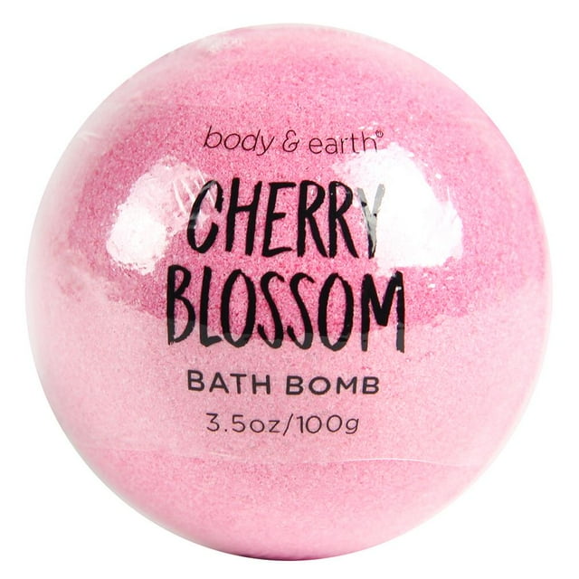 Body & Earth Relaxing, Nourishing and Luxurious Cherry Scent Bath Bomb