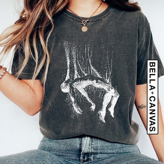 Body Falling From Sky Vintage 90S Graphic T-Shirt, Dark Art Shirt, Gothic Tee, 90S Skull Shirt, Washed Relaxed Shirt, Season Skull Tee TSHIRT All Size S-5XL