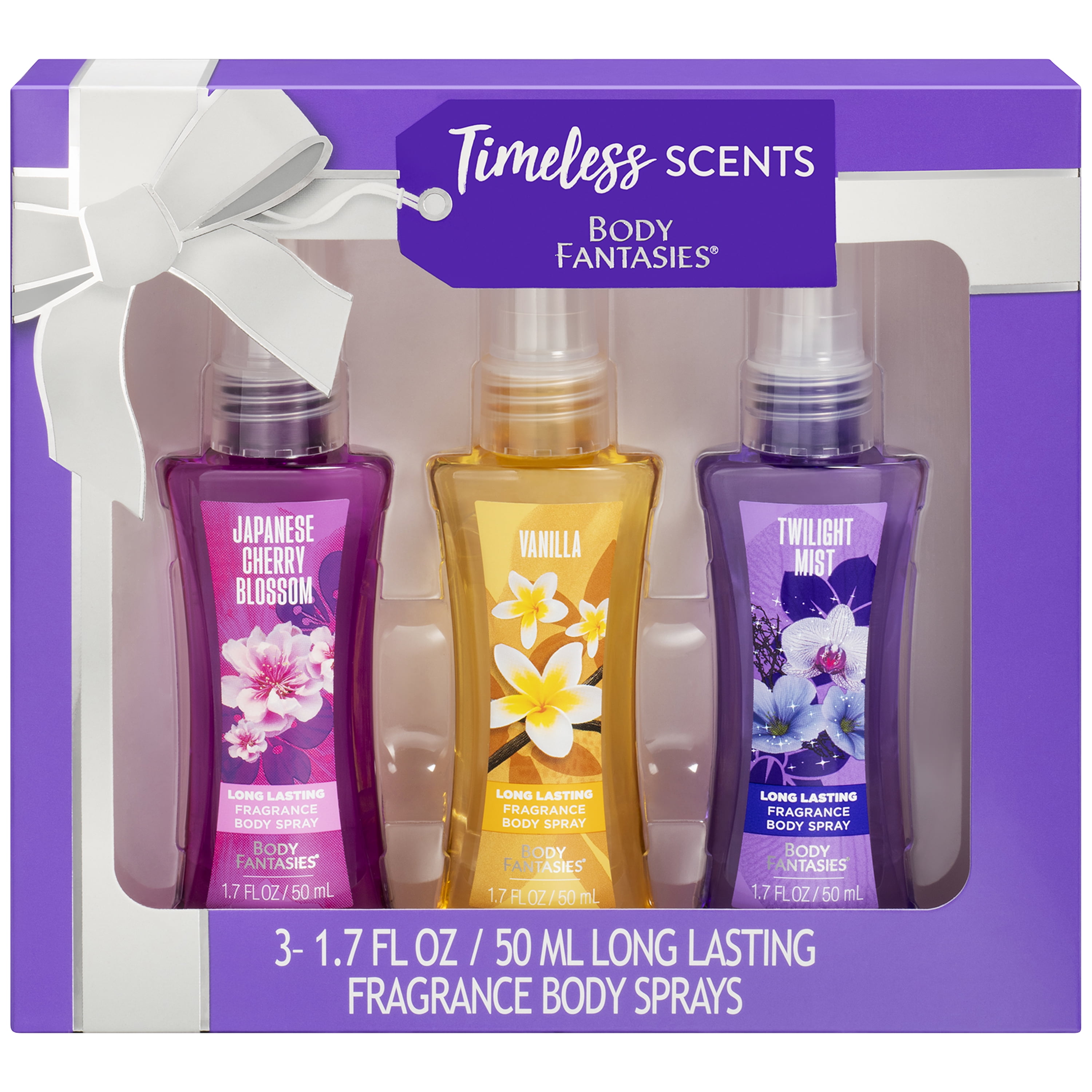 Body Fantasies Body Spray Gift Set, Timeless Scents Collection, 3