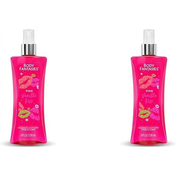 Body Fantasies Fragrance Body Spray Pink Vanilla Kiss Fantasy 8 Oz., Pack of 2