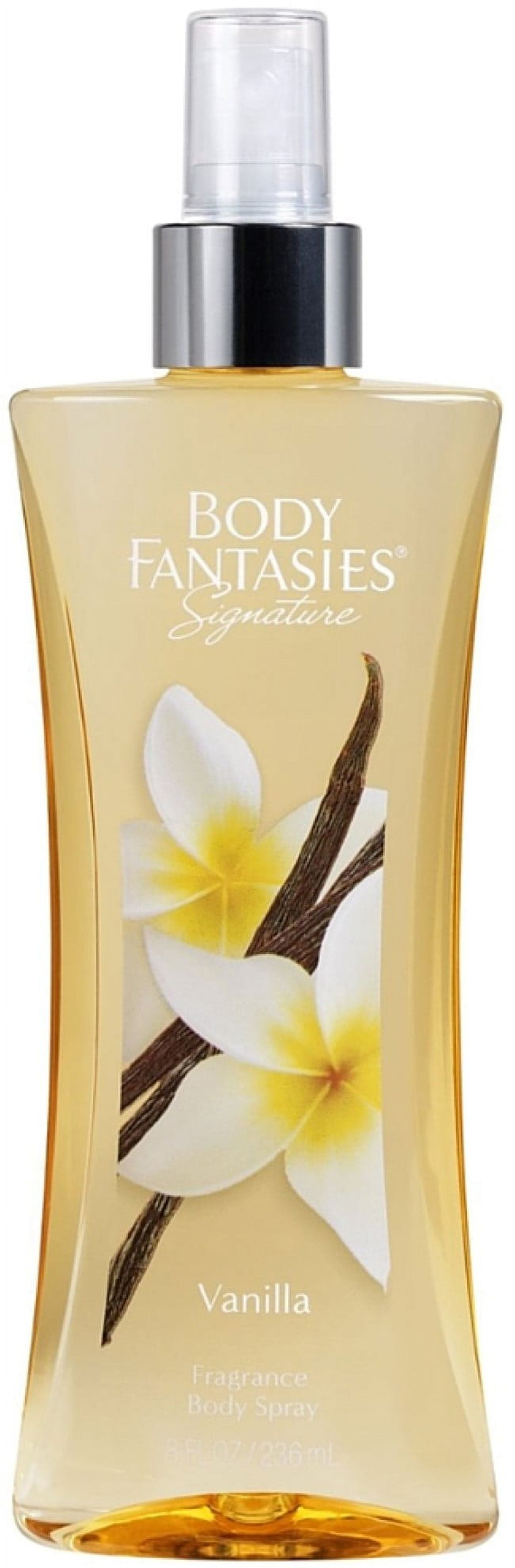 Body Fantasies Signature Body Spray, Vanilla 8 oz (Pack of 4)