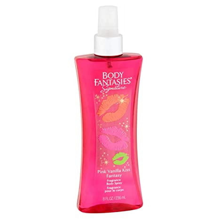 Body Fantasies Signature Fragrance Body Spray, Pink Vanilla Kiss Fantasy 8 oz (Pack of 6)