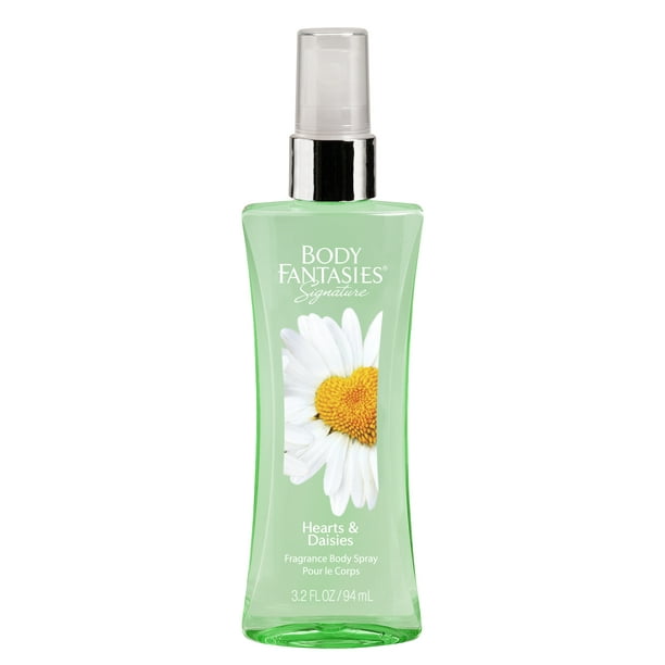 Body Fantasies Signature Hearts & Daisies Unisex Body Spray, 3.2 Oz