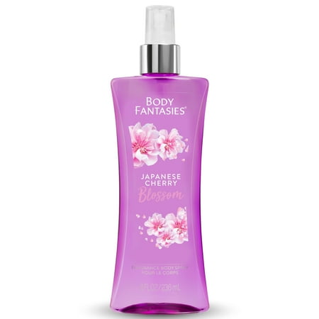 Body Fantasies Signature Japanese Cherry Blossom Fragrance Body Spray for Women, 8 fl.oz