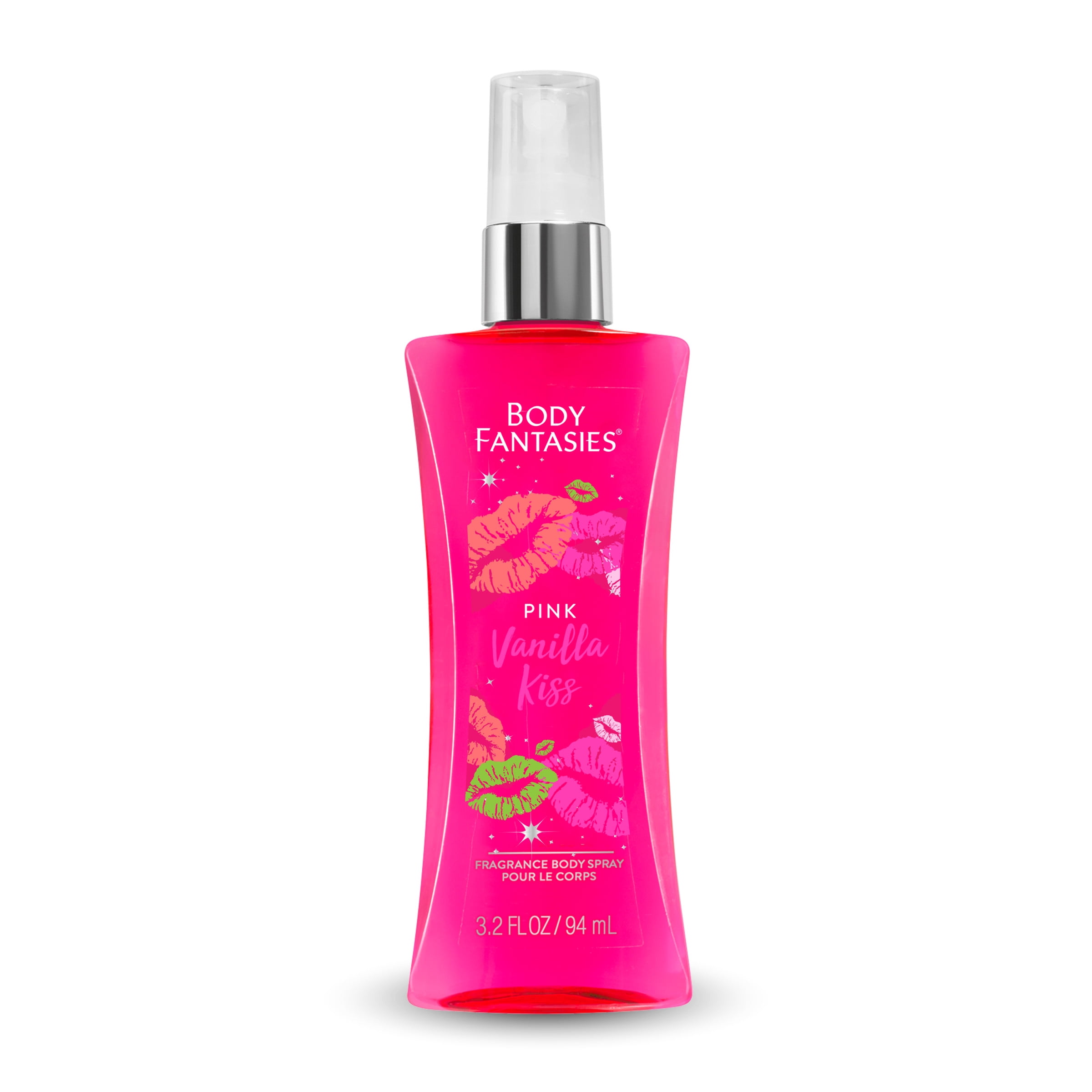 Body Fantasies Signature Pink Vanilla Kiss Fantasy Fragrance Body Spray, 3.2 fl oz