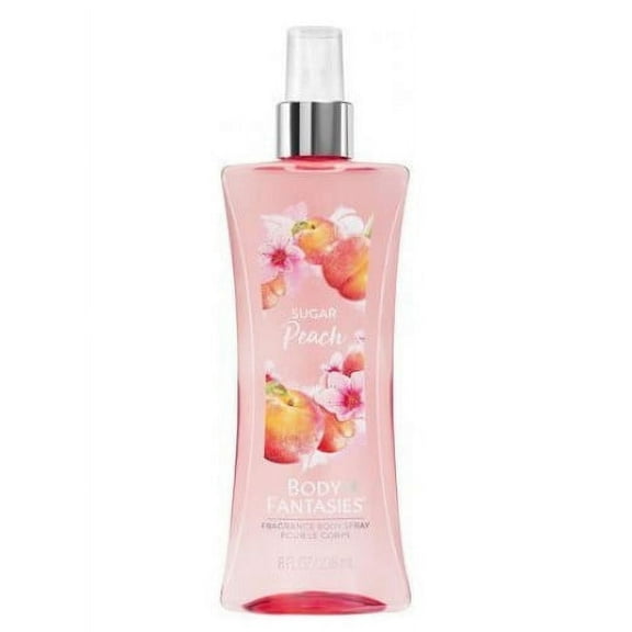 Body Fantasies Signature Sugar Peach Perfume By Parfums De Coeur Body Spray 8 oz(Pack of 4)