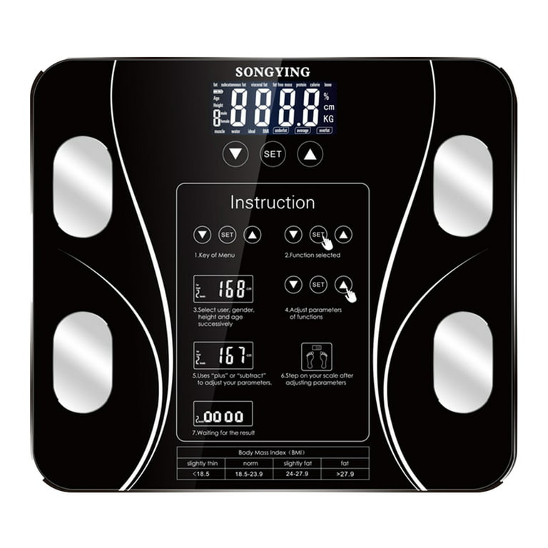 Body Fat BMI Scale Digital Human Weight Scales Floor LCD Display Body Index  Electronic Smart Weighing Scales