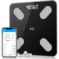 thumbnail image 1 of Body Fat Scale Smart BMI Scale Digital Bathroom Wireless Weight Scale, Body Composition Analyzer with Smartphone App sync with Bluetooth, 396 lbs - Black, 1 of 8