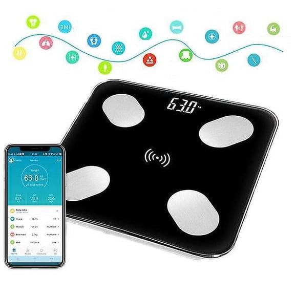 Body Fat Scale Smart BMI Scale LED Digital Bathroom Wireless Weight Scale