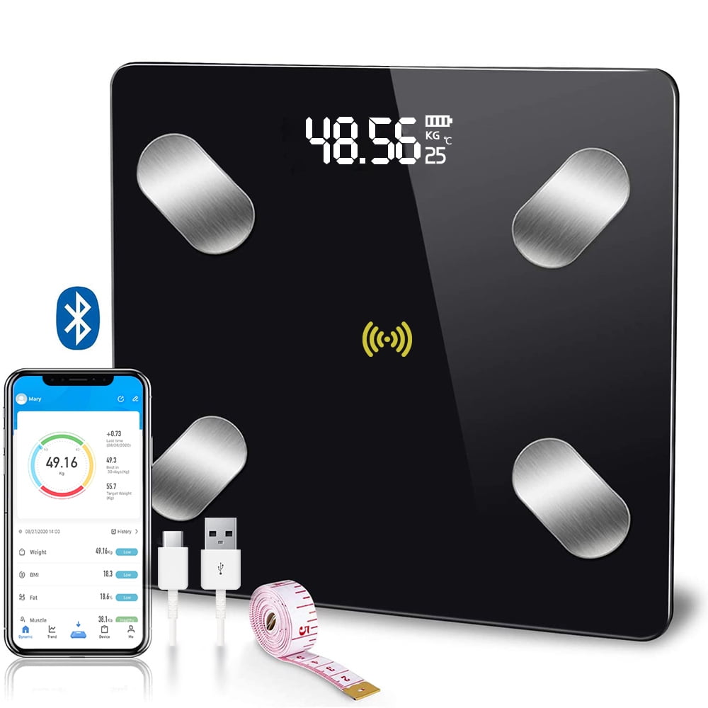  BodyPedia Bluetooth Body Composition Smart Scales, Body  Composition Scale with High Accuracy, Digital Bathroom Body Composition  Analyzer with APP, 8-Point Tactile Electrode System(Black) : Health &  Household