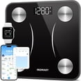 thumbnail image 1 of Body Fat Scale Smart Scale for Weight 0.1lb High Accuracy Digital Bathroom BMI Fat Muscle 17 Composition Analyzer Sync with App LED Display 400lb Black, 1 of 4