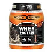 Body Fortress Super Advanced 100% Premium Whey Protein Powder, Cookies N Creme, 60g Protein, Immune Support , Vitamins C & D Plus Zinc, 1.78 lbs