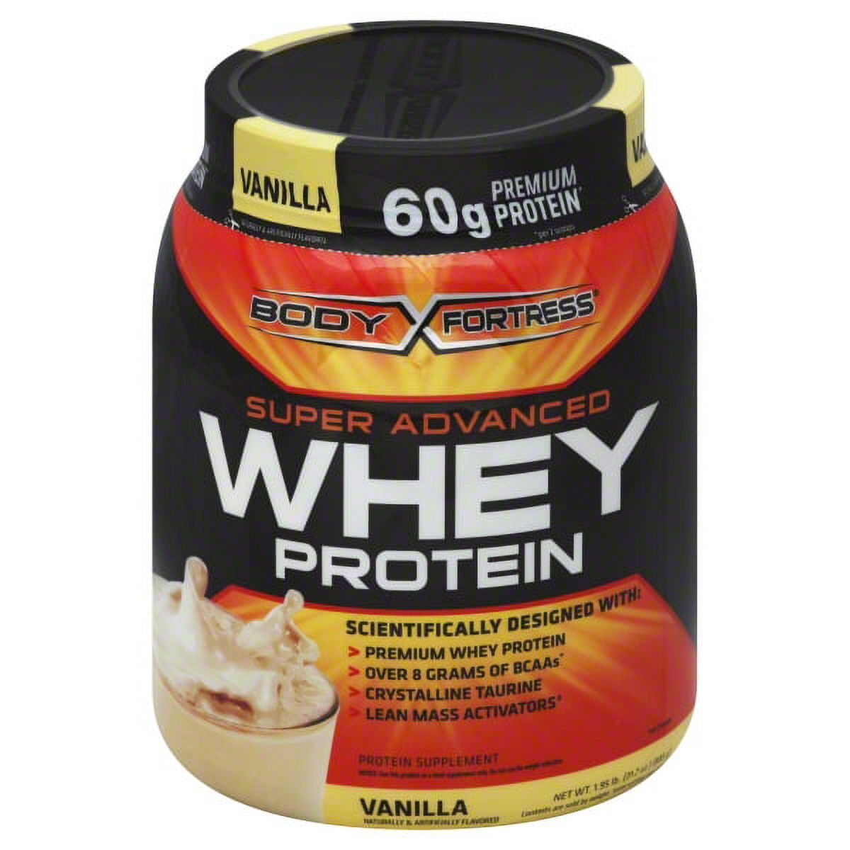 Body Fortress Super Advanced Whey Protein Powder Vanilla 1.95 LB - image 1 of 8