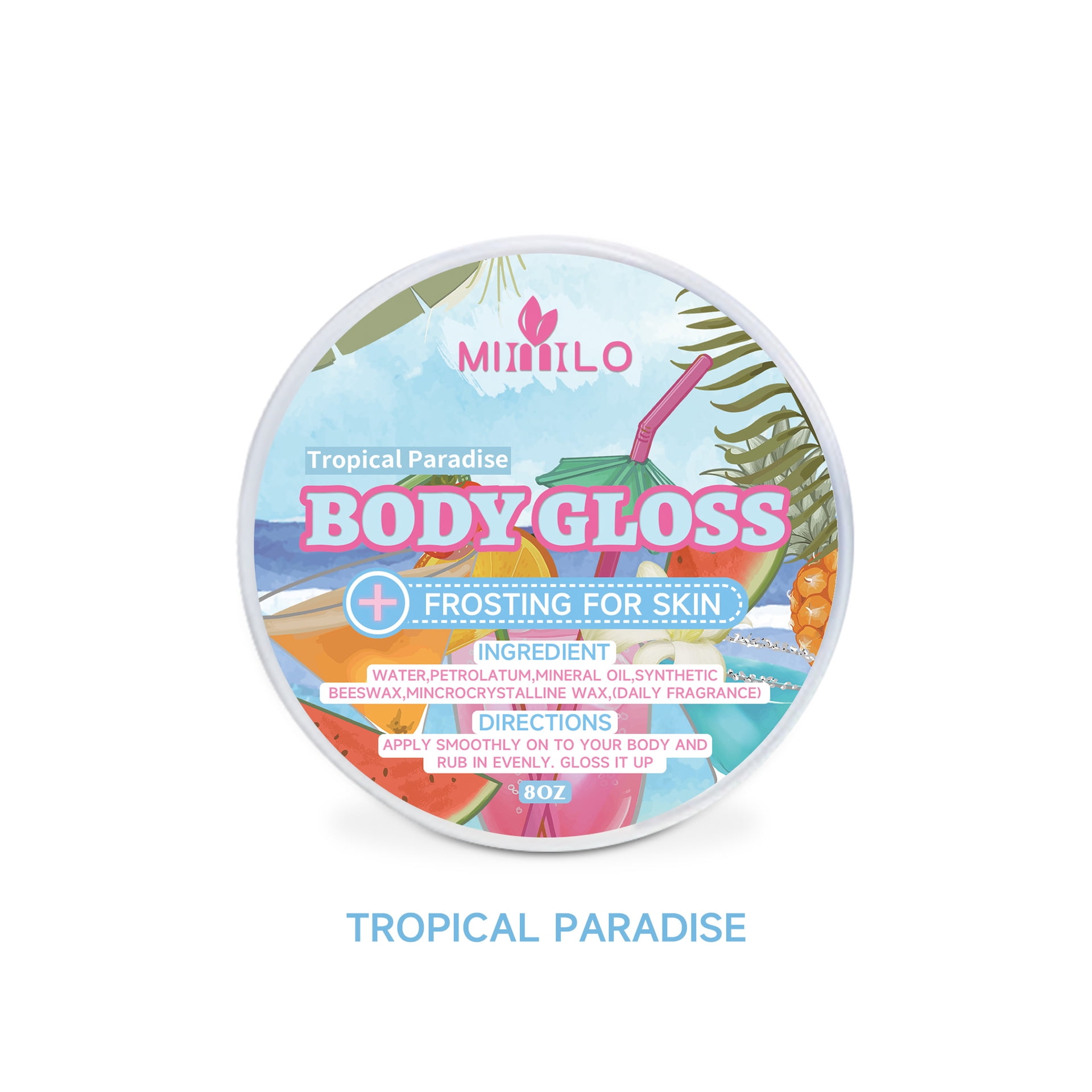 Body Glaze 8Oz Body Oil Body Gloss Preserve Moisture and Nurture Skin