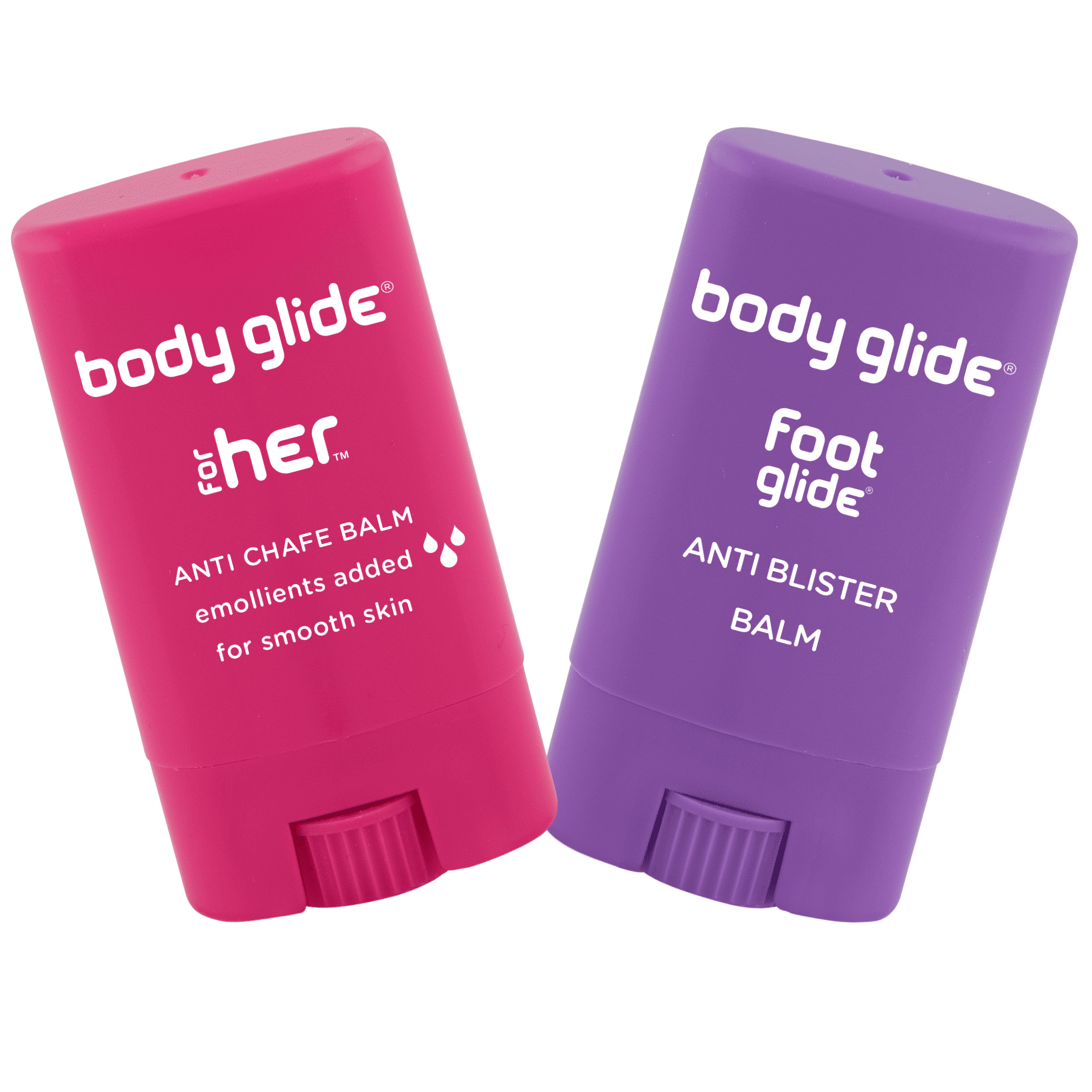 Body Glide For Her & Foot Glide Set Complete Skin Protection for