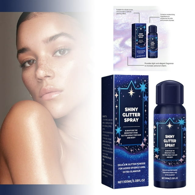 Body Glitter Spray Face Collarbone Hair Highlight Spray Brighten