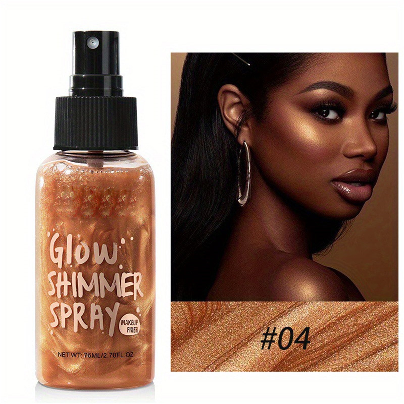 Body Glitter Spray Glitter Spray For Hair And Body Glitter Hairspray For Clothes Quick Drying And Long Lasting Body Shiny Spray For Stage Makeup And Festival 76ml