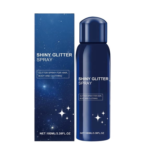 Body Glitter Spray, Long Lasting Shiny Glitter Mist, Party Glitter, Non Greasy, Lightweight, Quick Drying, for Shoulders Neck Arms, Photogenic, 100ml