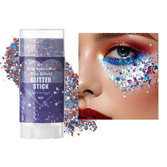 Body Glitter Stick, Face Hair Glitter Makeup, Sparkling Mermaid Sequins Chunky Glitter Face Paint,Singer Concert Outfit Festival Rave Accessories