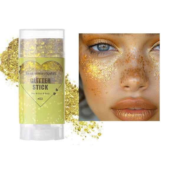 Body Glitter Stick, Face Hair Glitter Makeup, Sparkling Mermaid Sequins Chunky Glitter Face Paint,Singer Concert Outfit Festival Rave Accessories