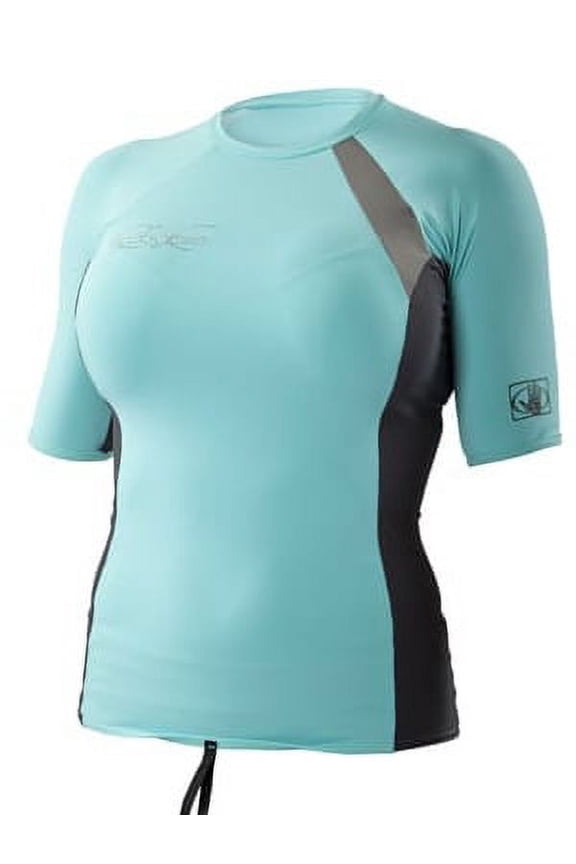 Body Glove 11184W-S-BLU-GRY Womens Performance Rashguard - Blue & Gray, Small