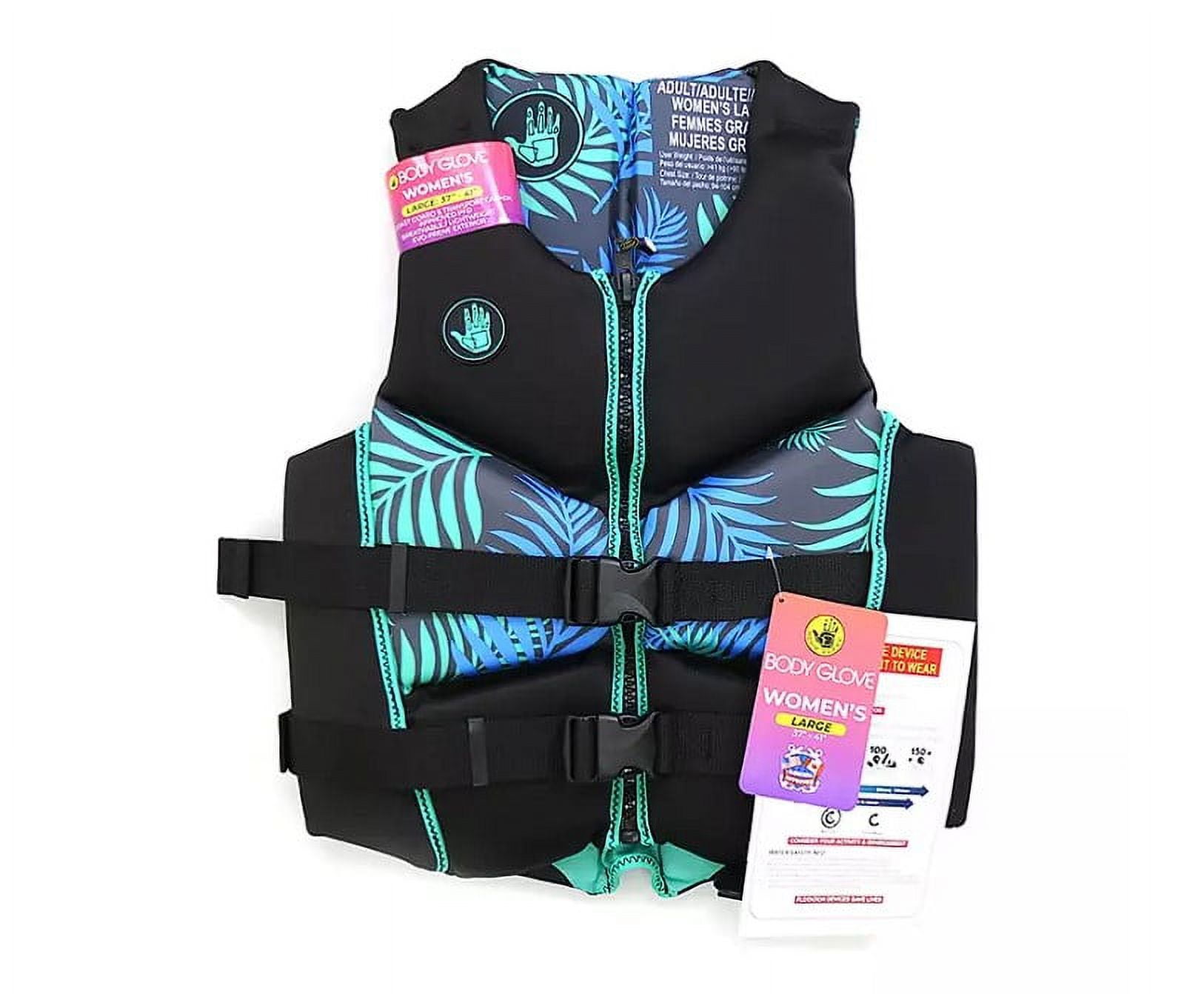 Body Glove 20211WE Women's EVOPrene Life Jacket Vest, Palm Green