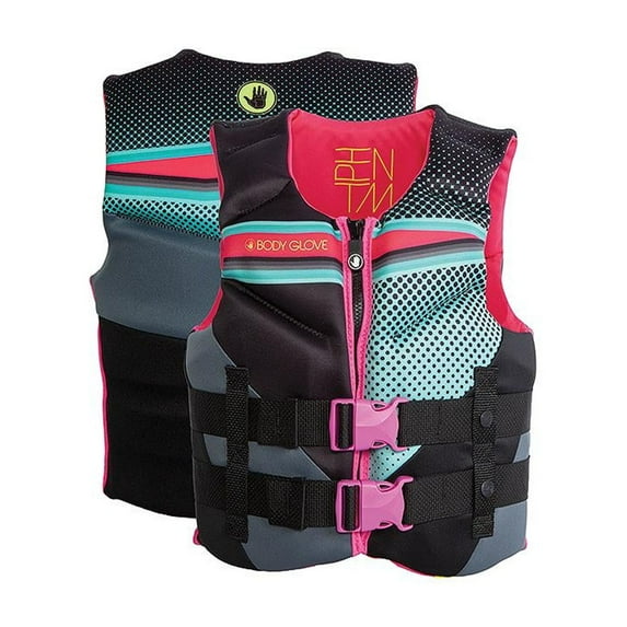 Body Glove 23324YAQUPNK Youth Phantom Evoprene Vest, Aqua/Pink