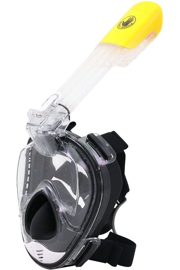Anti Fog Black Free Breathing Snorkel Full Mask Set