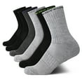 thumbnail image 1 of Body Glove Boys' Crew Socks - 6 Pack Soft Cushioned Ribbed Athletic Mid Calf Socks for Boys (M-XL), 1 of 6