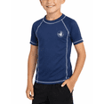 thumbnail image 1 of Body Glove Boys' Rash Guard Shirt - Short Sleeve UPF 50+ Sun Protection Swim Shirt (2T-14), 1 of 4