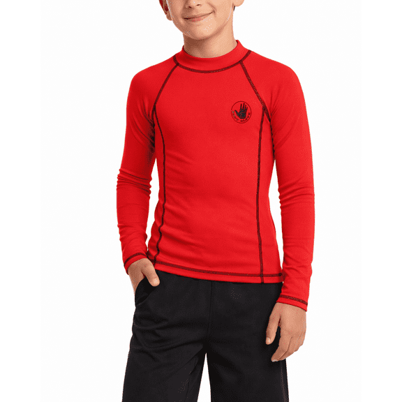 Body Glove Boys' Rash Guard – UPF 50+ Quick Dry Sun and Sand Protection Long Sleeve Swim Shirt (2T-14)