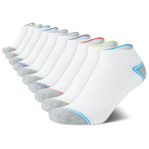Body Glove Boys' Socks - 10 Pack Performance Cushion Athletic No Show Ankle Socks