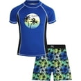 thumbnail image 1 of Body Glove Boys’ UPF 50+ Rash Guard Set Short Sleeve Swim Shirt & Trunks, Sizes 4-12, 1 of 7