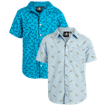 thumbnail image 1 of Body Glove Boys' Woven Shirt - Short Sleeve Button Down Summer Beach Shirt (1 or 2 Pack, S-XL), 1 of 7