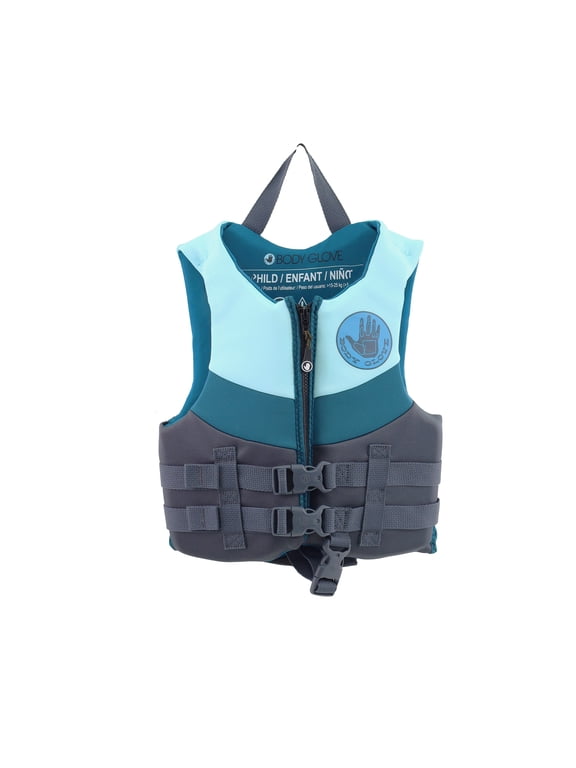 Child's Neoprene PFD Life Jacket and Vest, Boy, 33-55 lbs., Blue