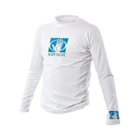 Body Glove Fitted Rashguard Jr L/a Wht 14