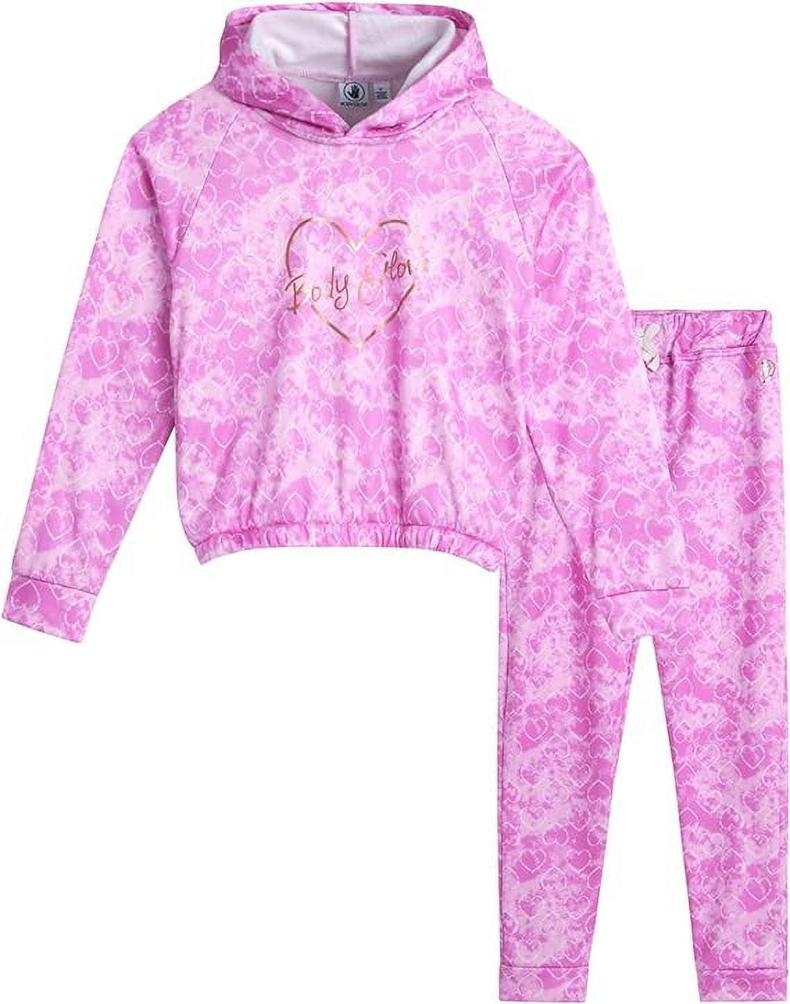 Body Glove Girls' Fleece Jog Set - 2 Piece Cozy Fleece Tie Dye Pullover ...