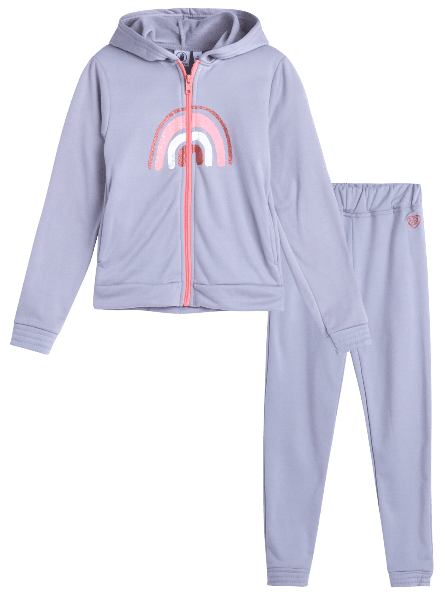 Body Glove Girls’ Jogger Set 2 Piece Fleece Sweatshirt and Sweatpants