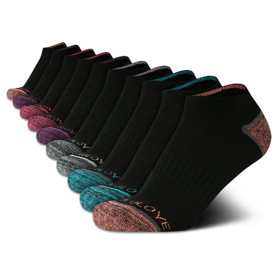 Body Glove Girls' Socks - 10 Pack Performance Cushion Athletic No Show Ankle Socks