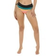 thumbnail image 1 of Body Glove Juniors Black Nautical Stripe Marlee High-Waist Cheeky Bikini Bottoms, 1 of 4