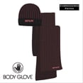 thumbnail image 1 of Body Glove MN Contrast Rib Hat & Scarf Set - Onyx/Racing Red, 1 of 1