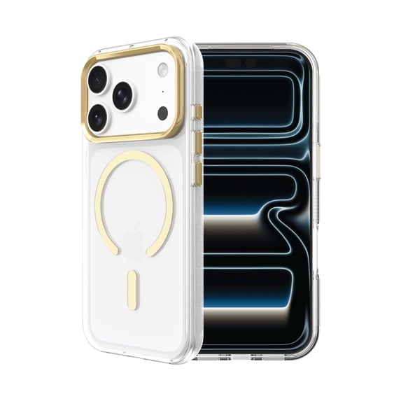 Body Glove Reflector Phone Case for iPhone 18 Pro Max / 17 Pro Max, MagSafe Compatible - Clear/Gold